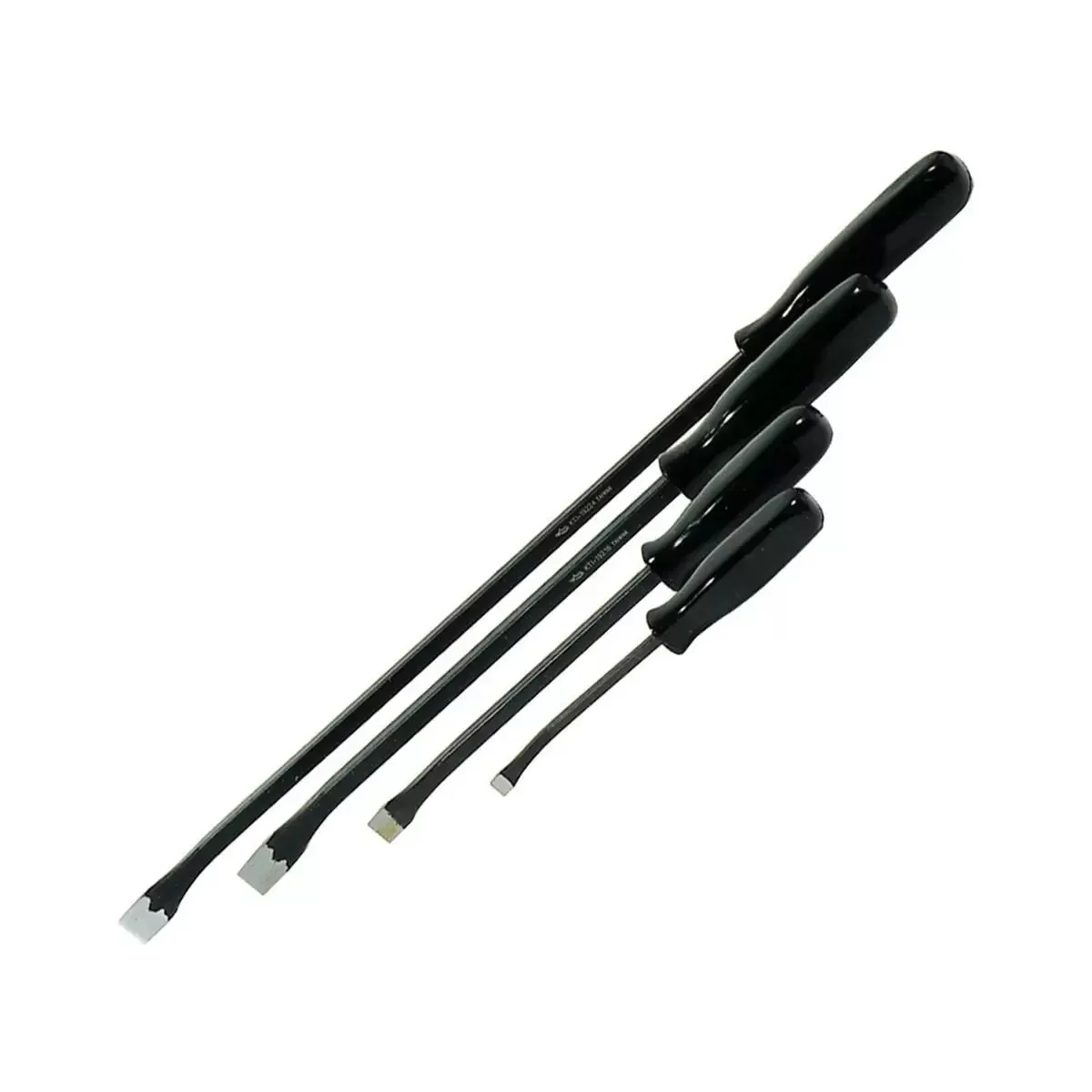 K Tool International 4-Piece Bent End Pry Bar Set with Black Square Han