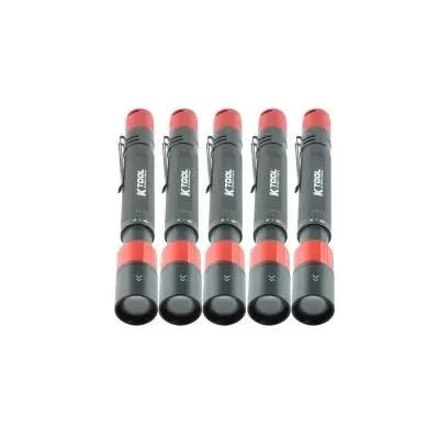 K Tool International 5 pack of Pen Light Rechg CREE LED XPG 120 Lumen