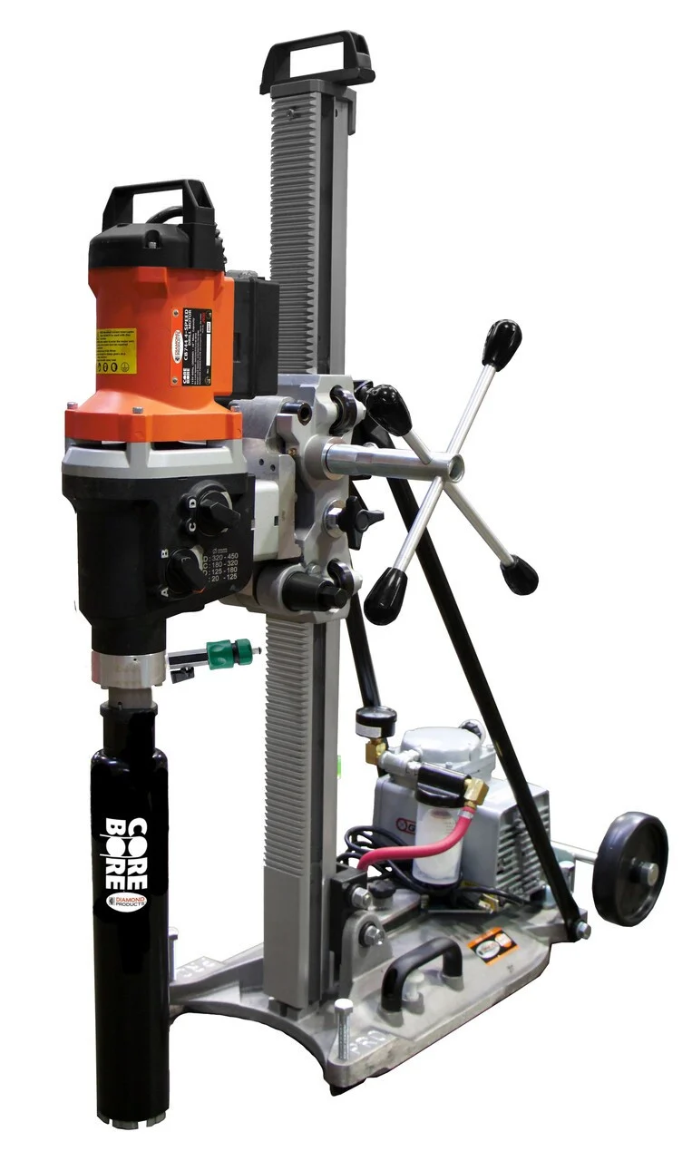 M-5 Pro Heavy Duty Q.D. Core Rig - 30 amp 110V | 230/480/720 RPM | Complete rig with add-on vacuum base and vacuum pump