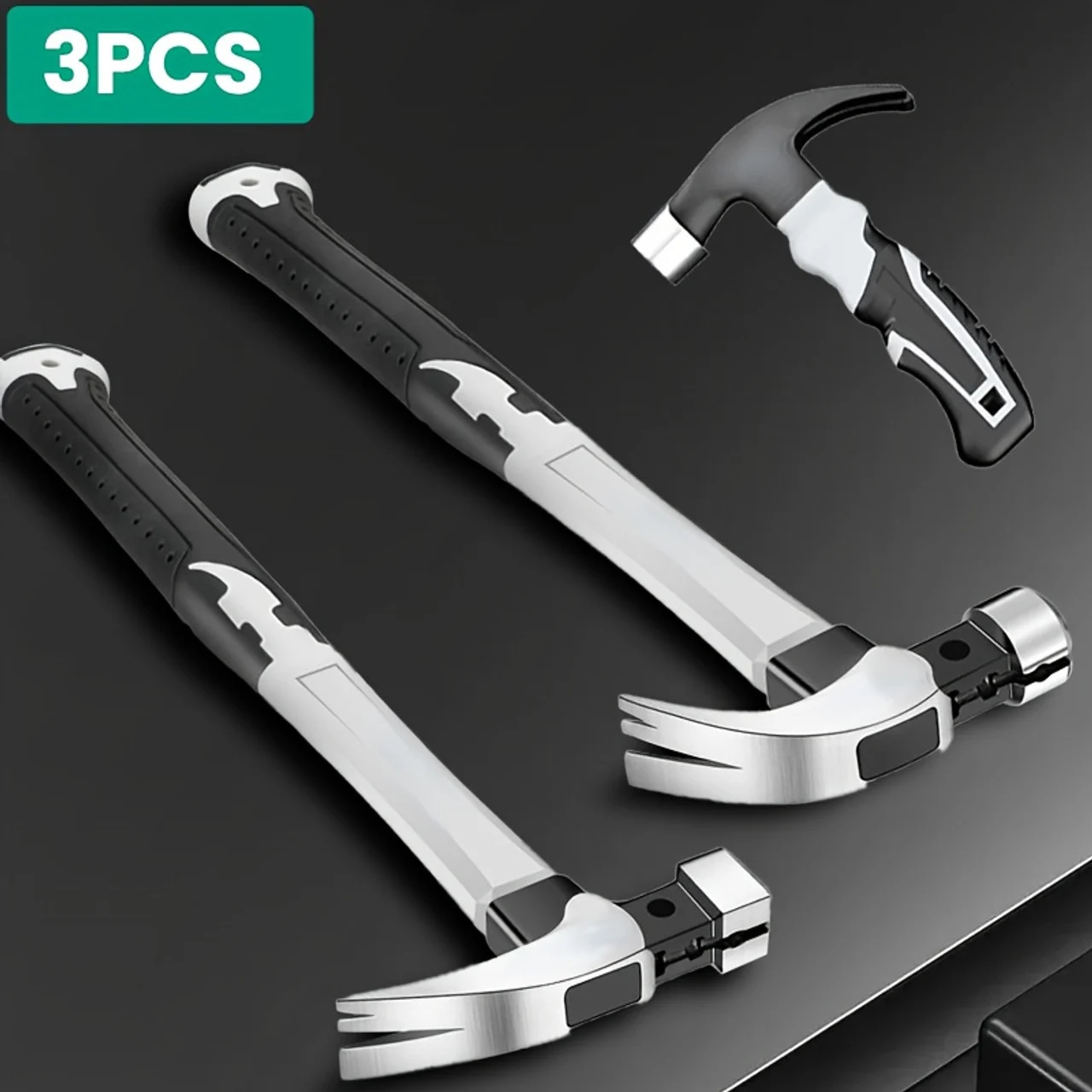3pcs Set of Sheep Horn Hammer, Shockproof and Wear-Resistant Hammer Head, Anti-Skid Handle, Electrician Specific Hammer