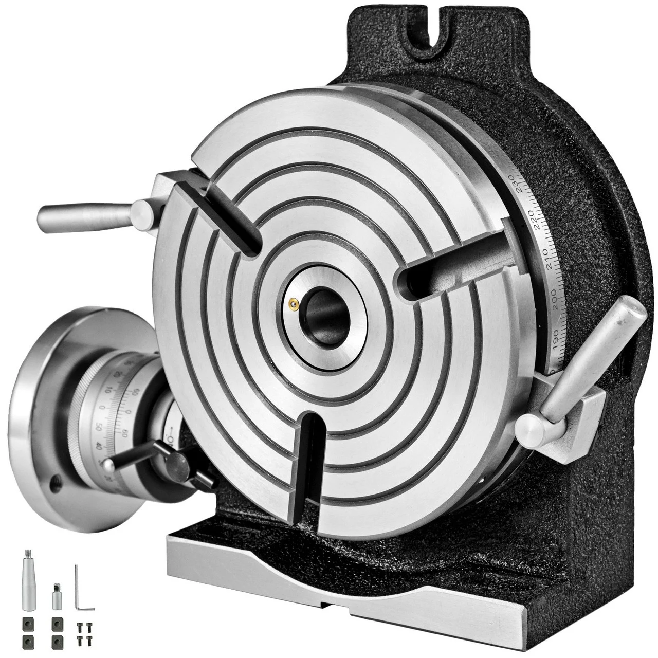 Rotary Table 8 Inch/200 MM Horizontal Vertical Rotary Table 3-Slot Rotary Table for Milling Machine MT-3 Rotary Table for Milling 360 Degrees Precision Rotary Table