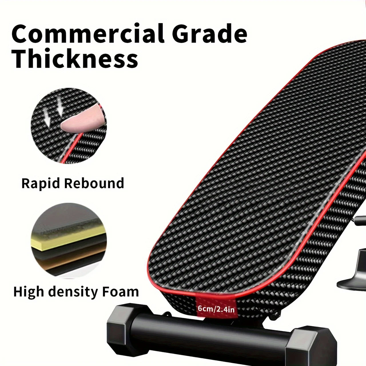 1pc Deluxe Adjustable Weight Bench - Multifunctional Foldable Exercise Equipment for Full Body Workout, Strength Training, and Portable Fitness in Home Gyms - Space-Saving, Durable, and Easy to Assemble