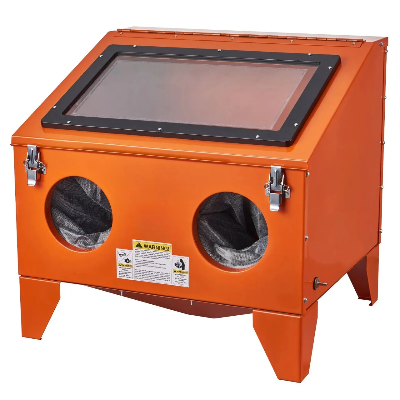 40 Gallon Portable Benchtop Sandblasting Cabinet, 40–120 PSI, Heavy‑Duty Steel, Blasting Gun & 4 Ceramic Nozzles
