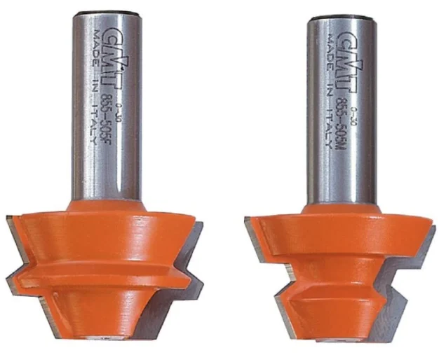 CMT 855.505.11,1'' + 15/32'',Lock Miter Router Bit Set
