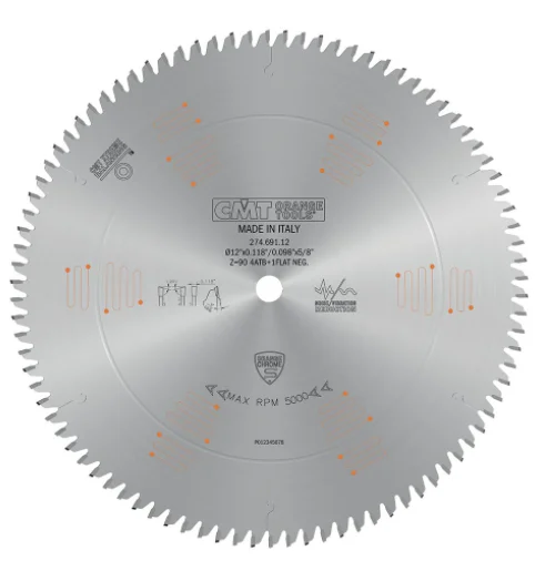 CMT 274.691.12,12'' + 1/64'',Super Fine Finishing Sliding Compound Blade