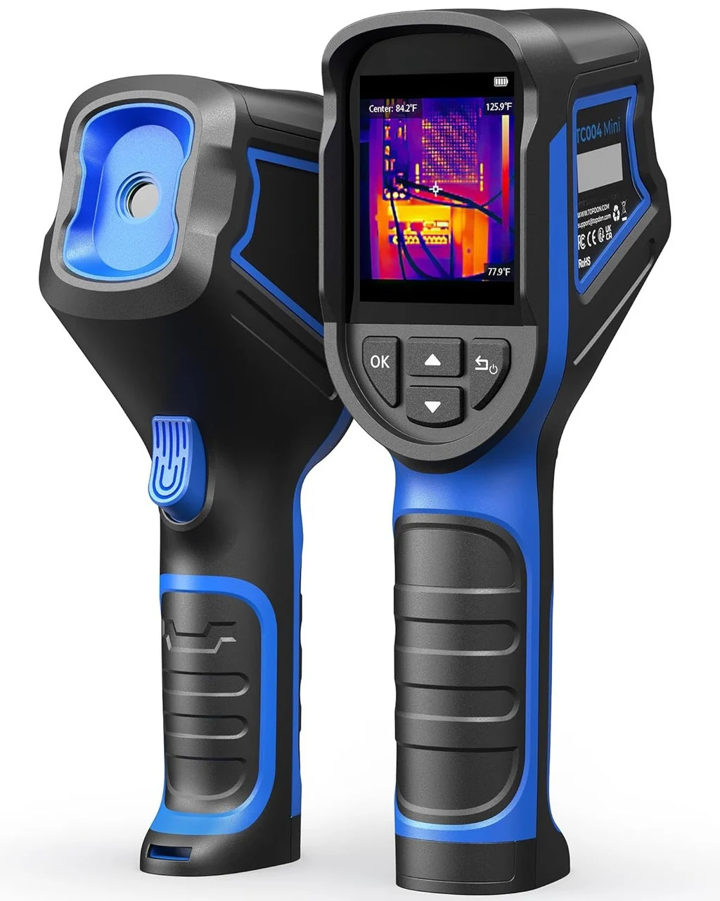 Mini Thermal Imaging Camera – TC004, 240×240 TISR Resolution, 15‑Hour Battery