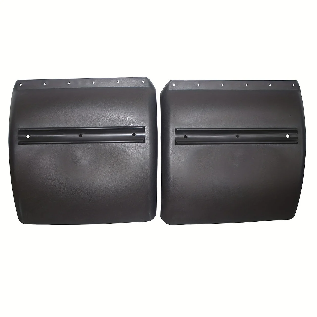 Poly Quarter Fenders For Semi Trucks Black 24"x24" Mud Flap Hangers, With Tube Bracket Mounting Hardware, For Right & Left Side Pair Set, Quarter Fender Kit
