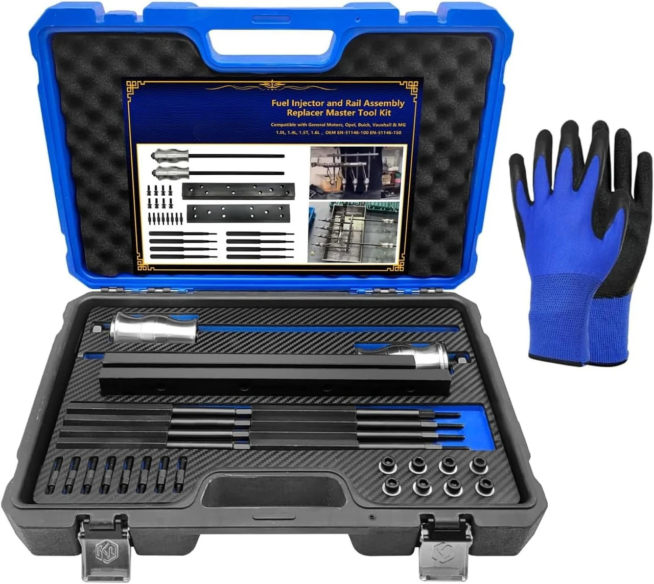 Fuel Injector & Rail Assembly Replacer Master Tool Kit, Compatible with GM, Opel, Buick, Vauxhall & MG Engines
