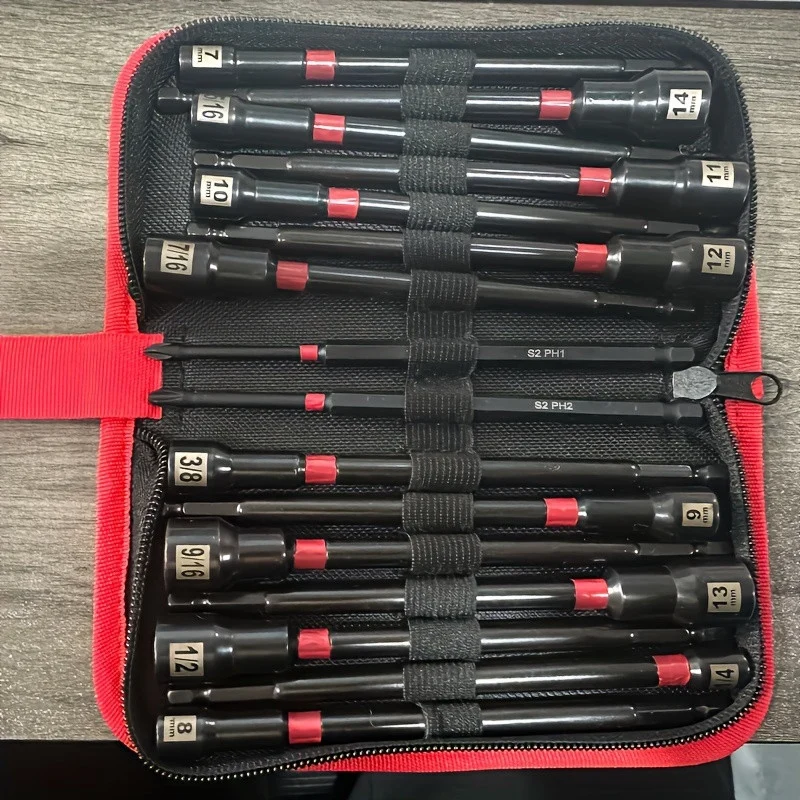 16pcs Magnetic Nut Driver Set - Durable Steel, Ideal for Halloween & Christmas Projects