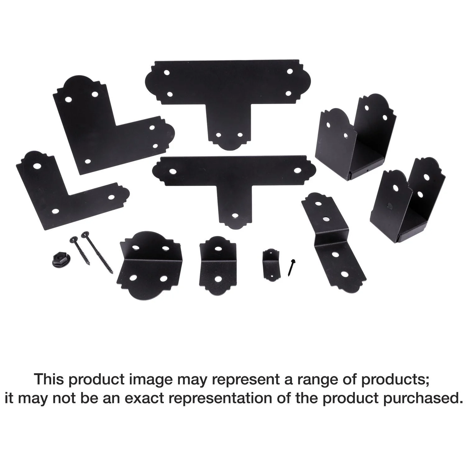 Simpson Strong-Tie APA4 Outdoor Accents Mission Collection ZMAX, Black Powder-Coated 90° Angle for 4x