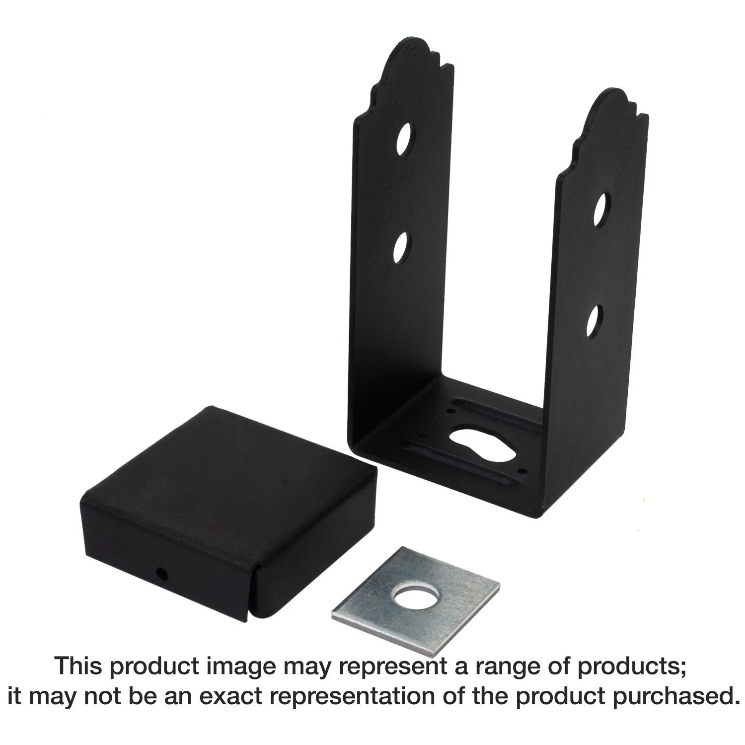 Simpson Strong-Tie APB1010 Outdoor Accents Mission Collection ZMAX, Black Powder-Coated Post Base for 10x10