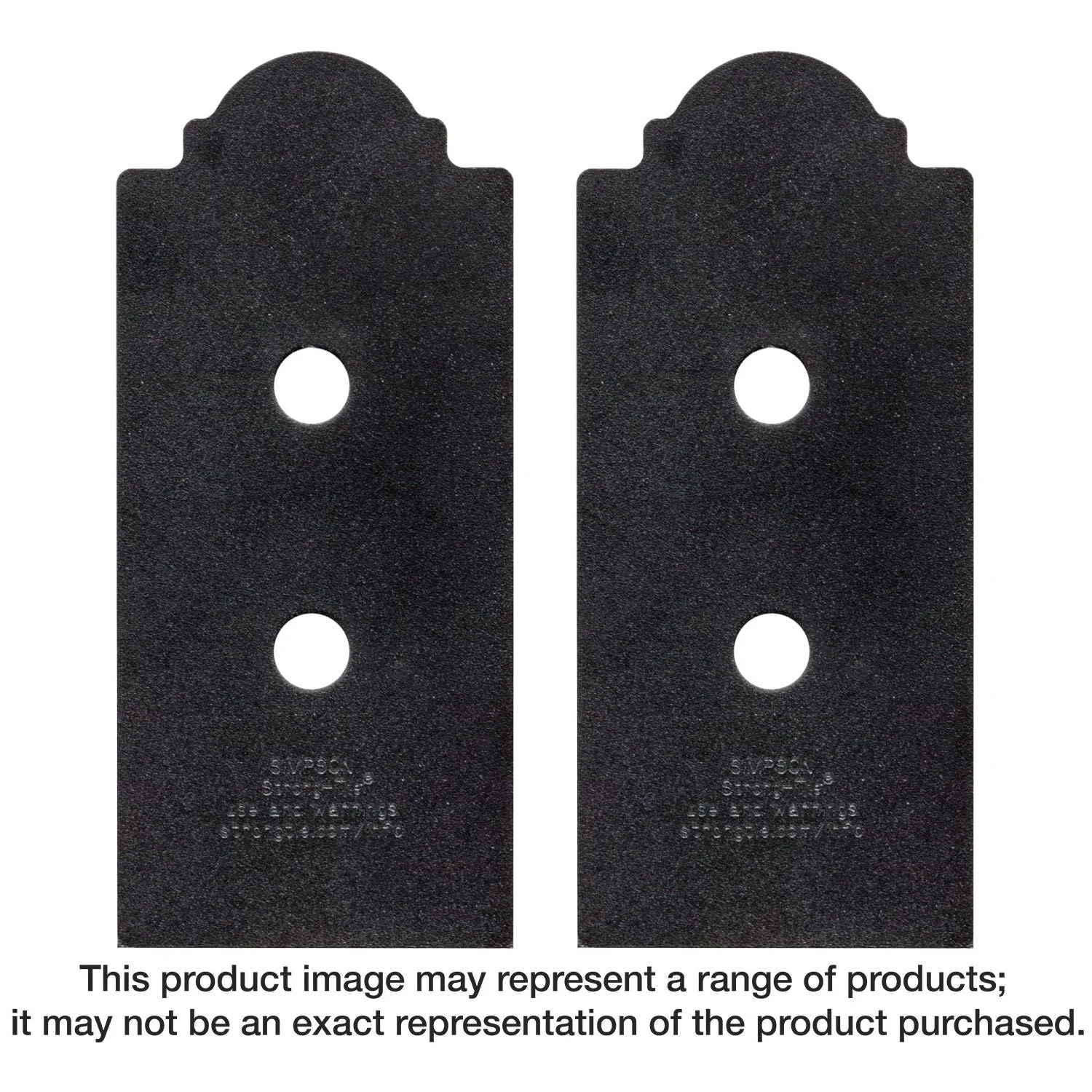 Simpson Strong-Tie APB66DSP Outdoor Accents Mission Collection ZMAX, Black Post Base Side Plate for 6x, 2-Pack