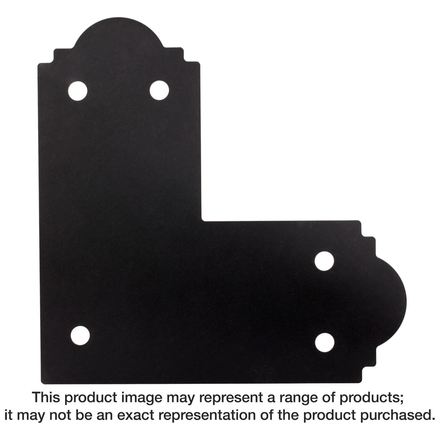 Simpson Strong-Tie APL6 Outdoor Accents Mission Collection ZMAX, Black Powder-Coated L Strap for 6x6