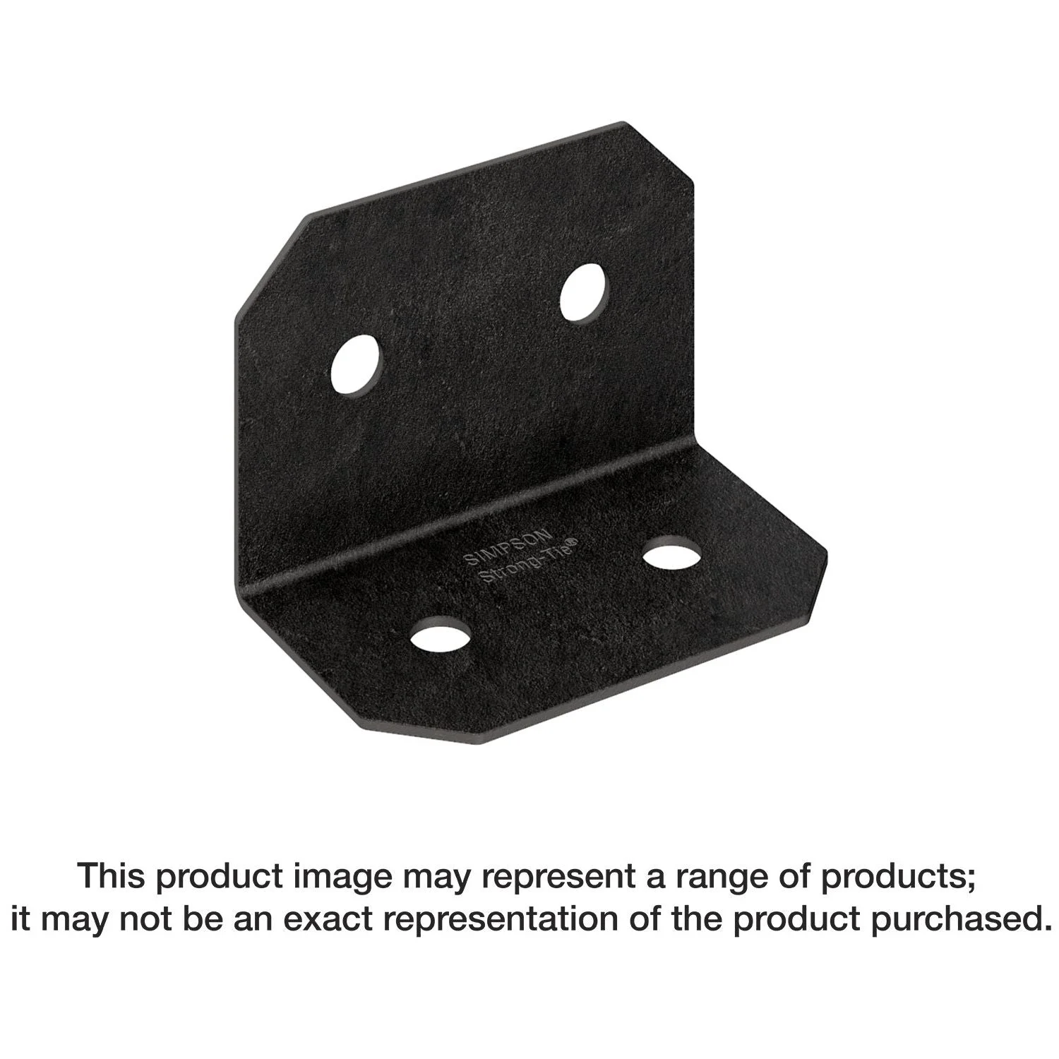 Simpson Strong-Tie APVA6 Outdoor Accents Avant Collection ZMAX, Black Powder-Coated 90° Angle for 6x