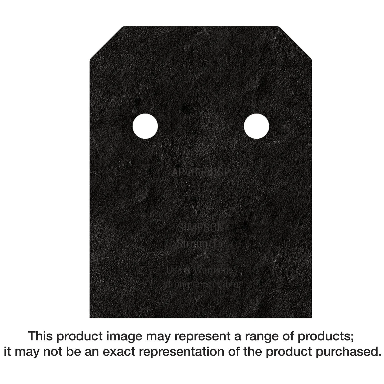 Simpson Strong-Tie APVB66DSP Outdoor Accents Avant Collection ZMAX, Black Post Base Side Plate for 6x, 2-Pack