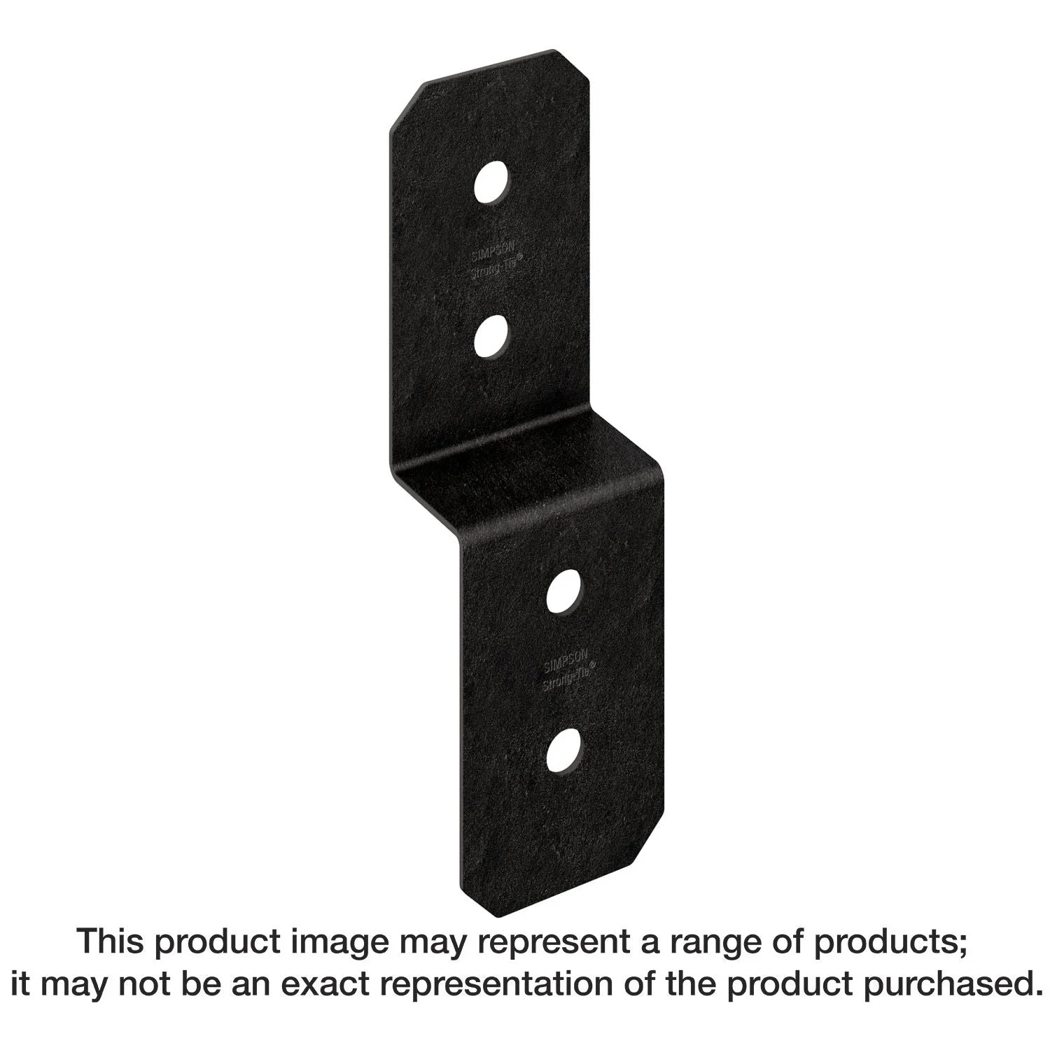 Simpson Strong-Tie APVDJT1.75-4 Outdoor Accents Avant Collection 3-in. ZMAX, Black Powder-Coated Deck Joist Tie for 1-3/4-in. Wood