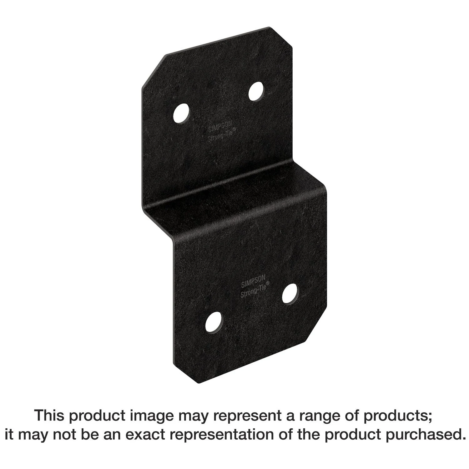Simpson Strong-Tie APVDJT1.75-6 Outdoor Accents Avant Collection 5-in. ZMAX, Black Powder-Coated Deck Joist Tie for 1-3/4-in. Wood
