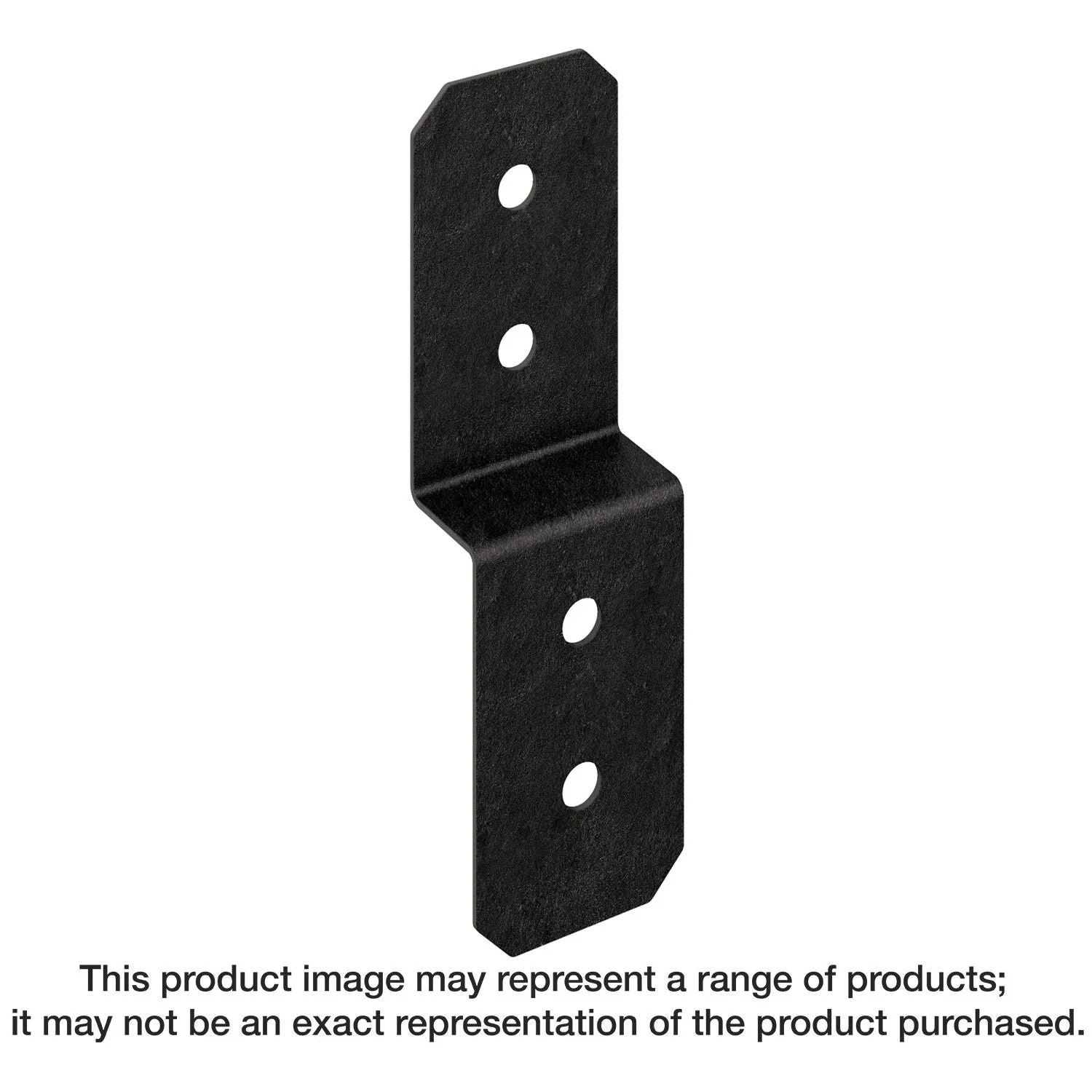 Simpson Strong-Tie APVDJT2-4 Outdoor Accents Avant Collection 3-in. ZMAX, Black Powder-Coated Deck Joist Tie for 2x