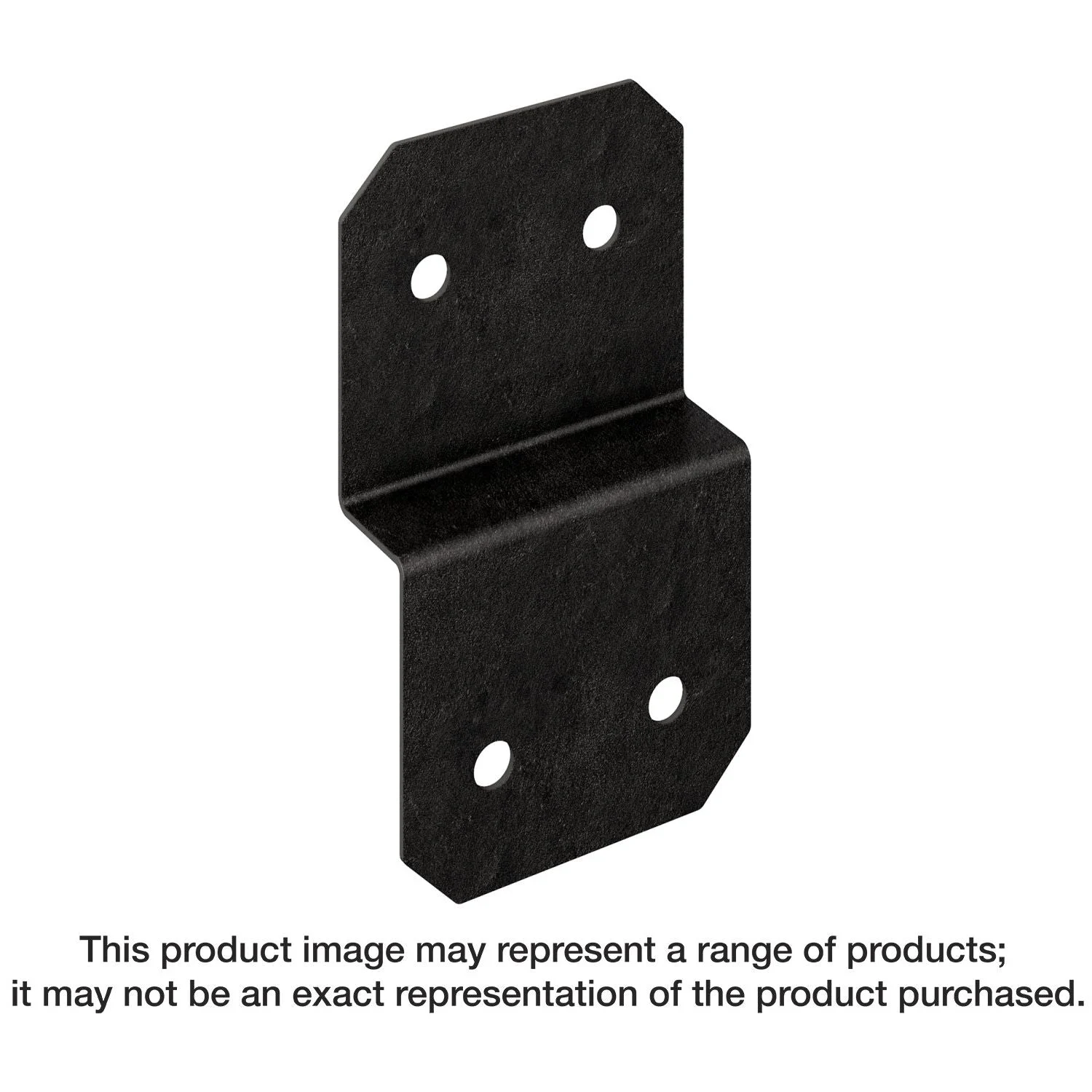 Simpson Strong-Tie APVDJT2-6 Outdoor Accents Avant Collection 5-in. ZMAX, Black Powder-Coated Deck Joist Tie for 2x