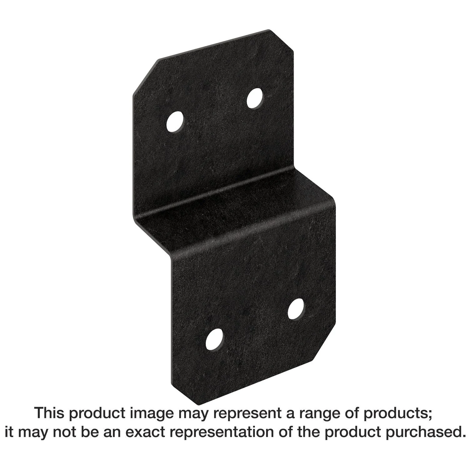 Simpson Strong-Tie APVDJT2R-6 Outdoor Accents Avant Collection 5-in. ZMAX, Black Powder-Coated Deck Joist Tie for Rough 2x