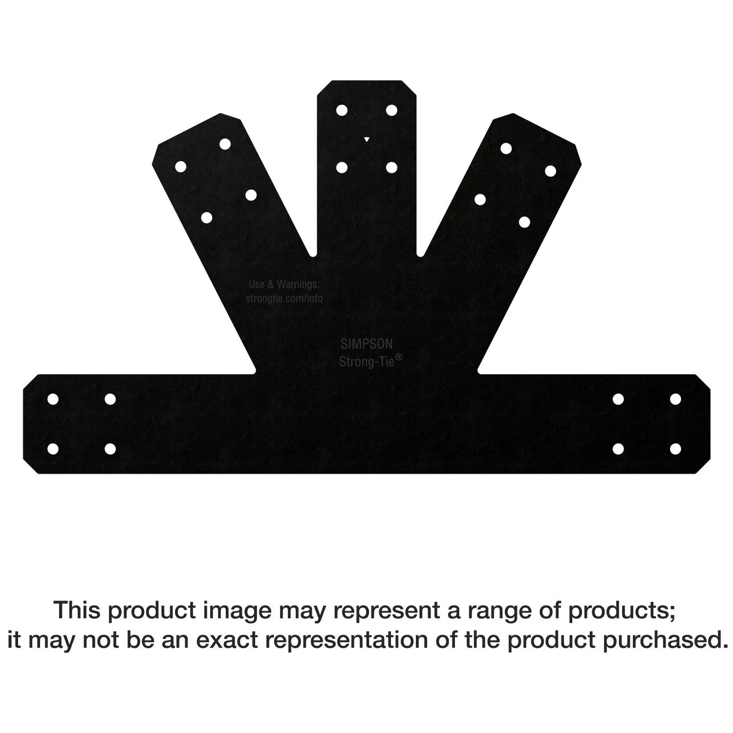 Simpson Strong-Tie APVGP612 Outdoor Accents Avant Collection 6:12 Pitch, Black Powder-Coated Gable Plate