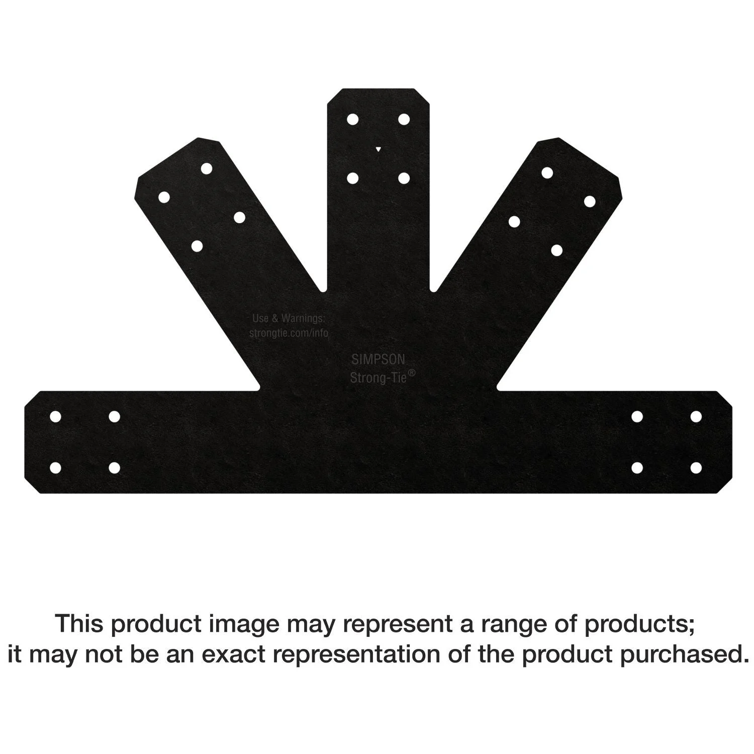 Simpson Strong-Tie APVGP812 Outdoor Accents Avant Collection 8:12 Pitch, Black Powder-Coated Gable Plate