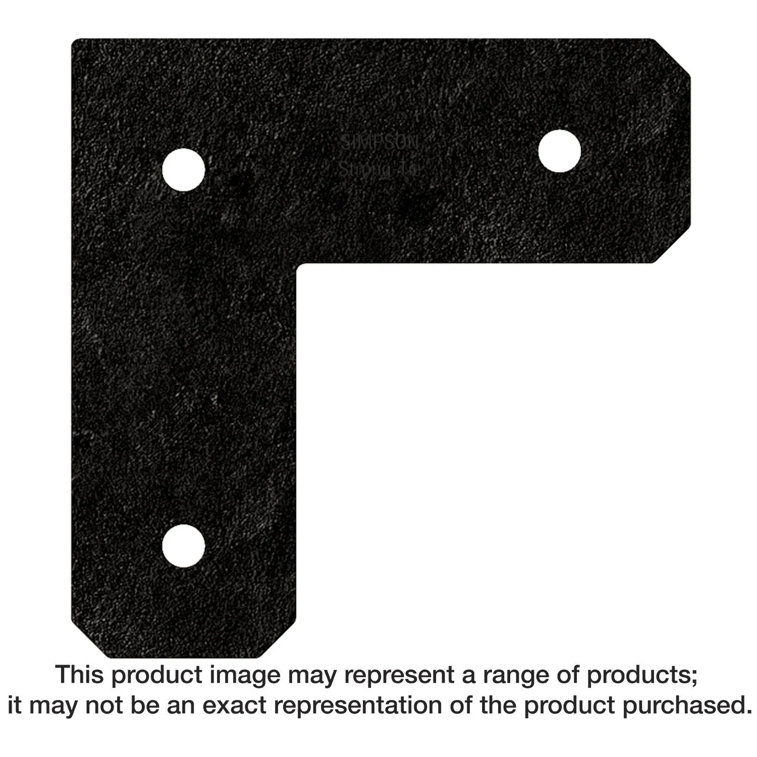 Simpson Strong-Tie APVL4 Outdoor Accents Avant Collection ZMAX, Black Powder-Coated L Strap for 4x4