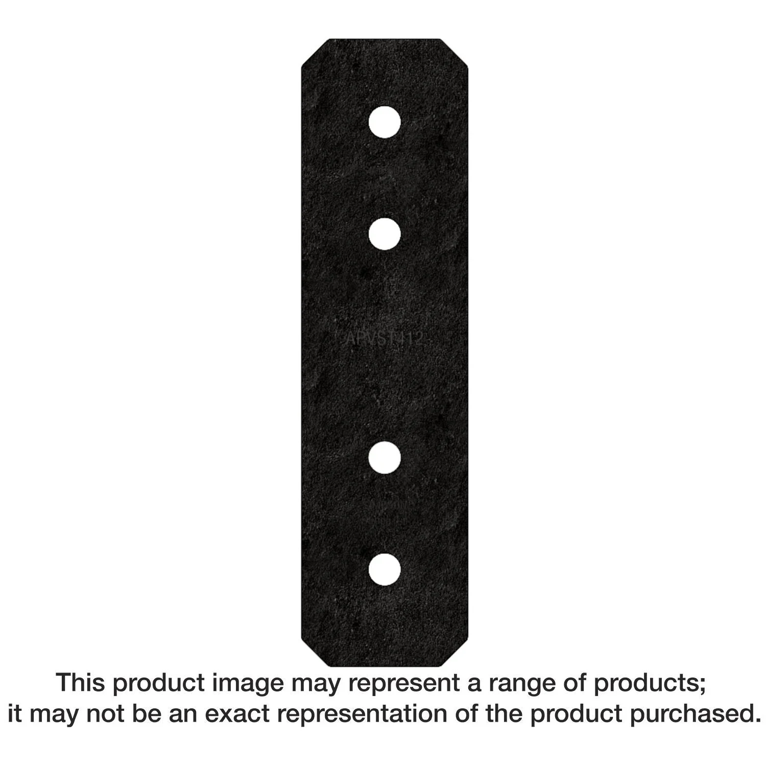 Simpson Strong-Tie APVST412 Outdoor Accents Avant Collection 3-in. x 11-1/4-in. ZMAX, Black Powder-Coated Strap for 4x