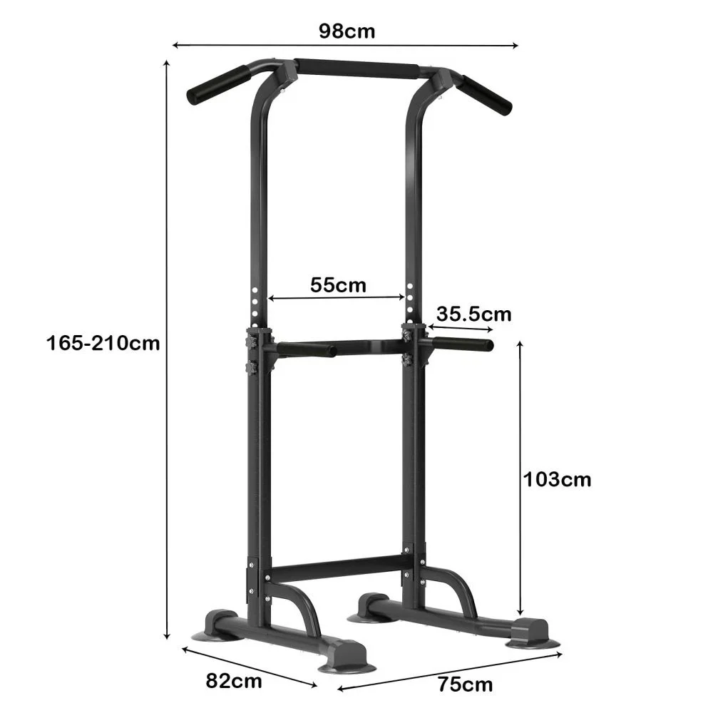 330LBS Pull Up Dip Station Power Tower Station Multi-Station Power Tower Workout Pull Up Station with Carry Bag for Home Fitness (Black Red No Bag),pull-up-bar-2 (Discontinued See Replacement in the Images)