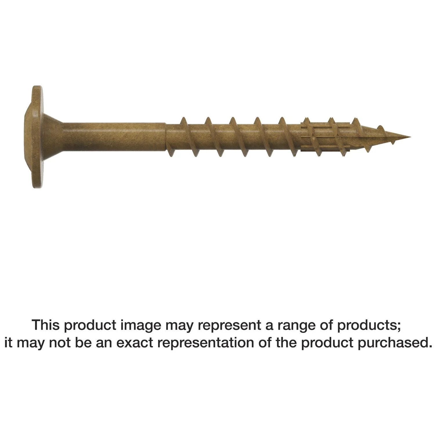 Simpson Strong-Tie CBT08112R100 Wafer-Head Construction Screw, #8 x 1-1/2-in. T20, Quik Guard, Tan, 100-Pack