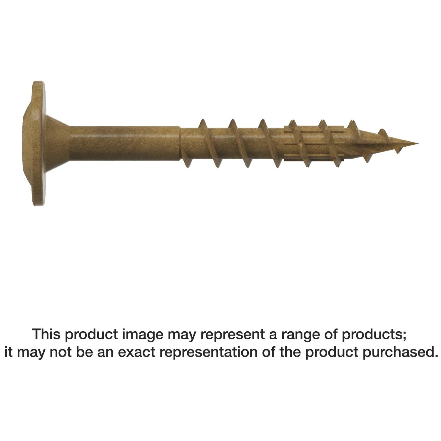 Simpson Strong-Tie CBT08114MB Wafer-Head Construction Screw, #8 x 1-1/4-in. T20, Quik Guard, Tan, 5000-Pack