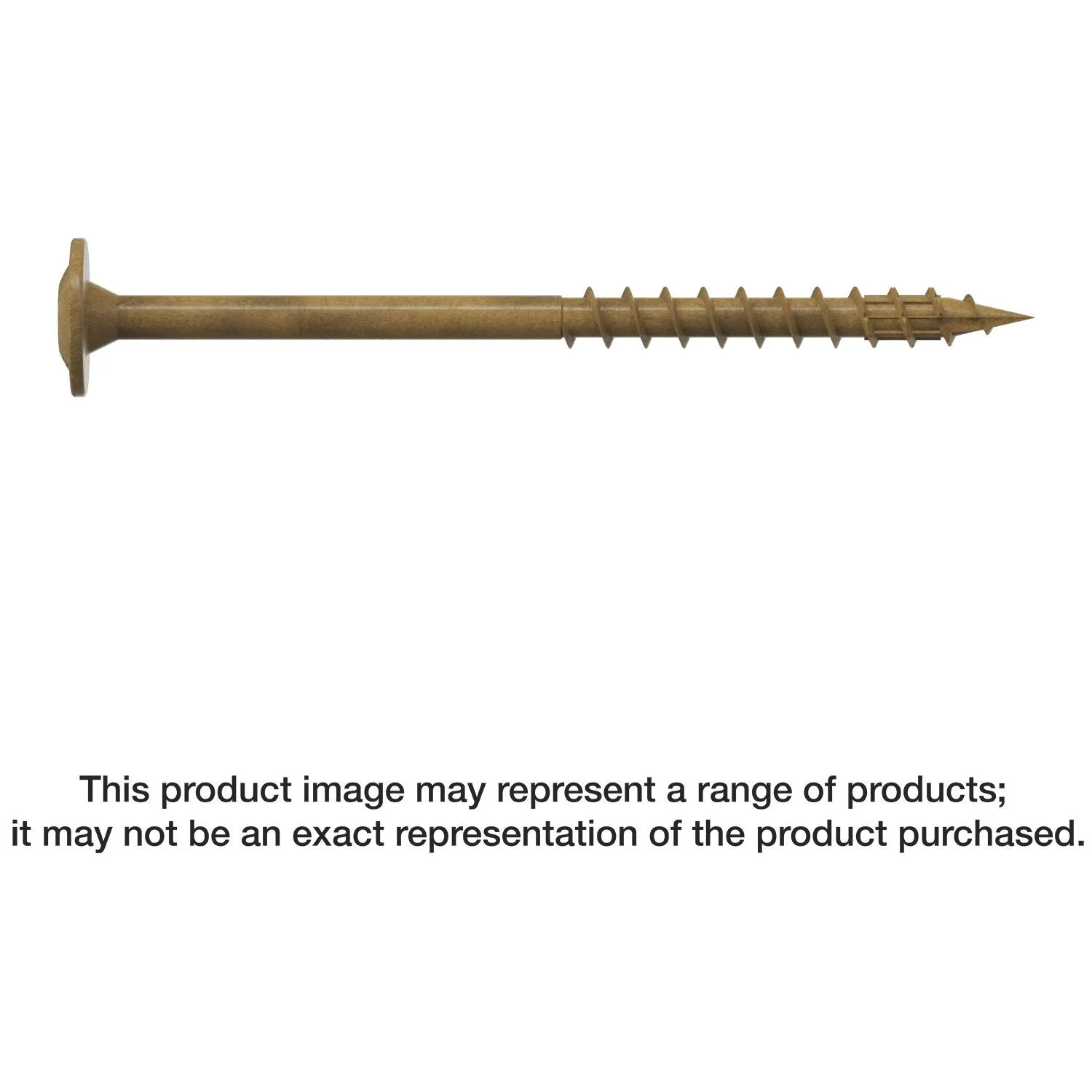 Simpson Strong-Tie CBT08212R60 Wafer-Head Construction Screw, #8 x 2-1/2-in. T20, Quik Guard, Tan, 60-Pack