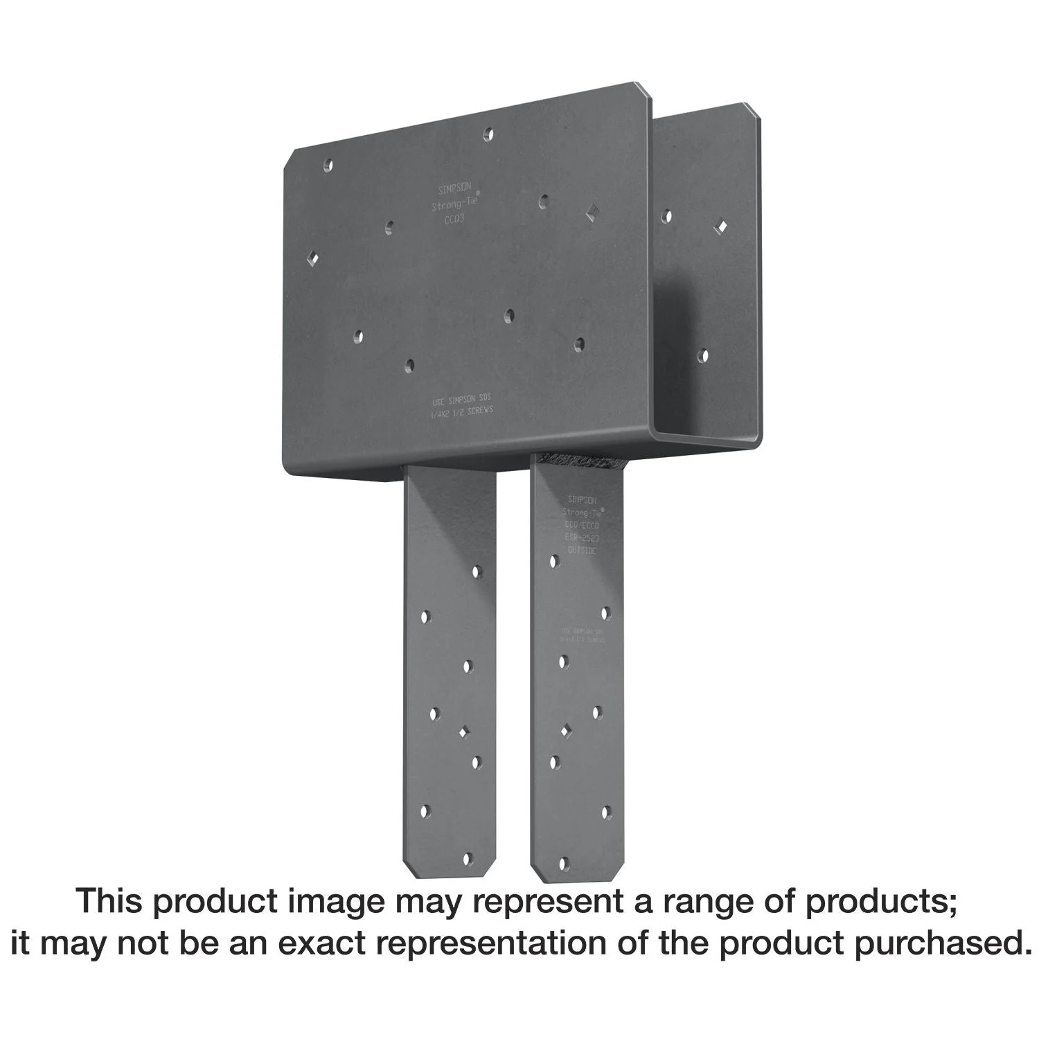 Simpson Strong-Tie CCQ3-6SDS2.5HDG CCQ HDG Column Cap for 3-1/8-in. Beam, 6x Post with Strong-Drive SDS Screws