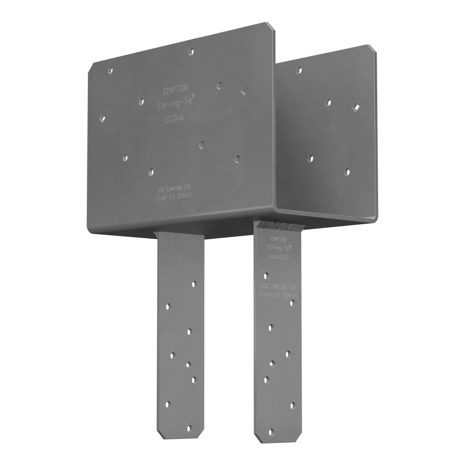Simpson Strong-Tie Column Cap for 6x Beam, 6x Post with Strong-Drive SDS Screws (CCQ66SDS2.5)