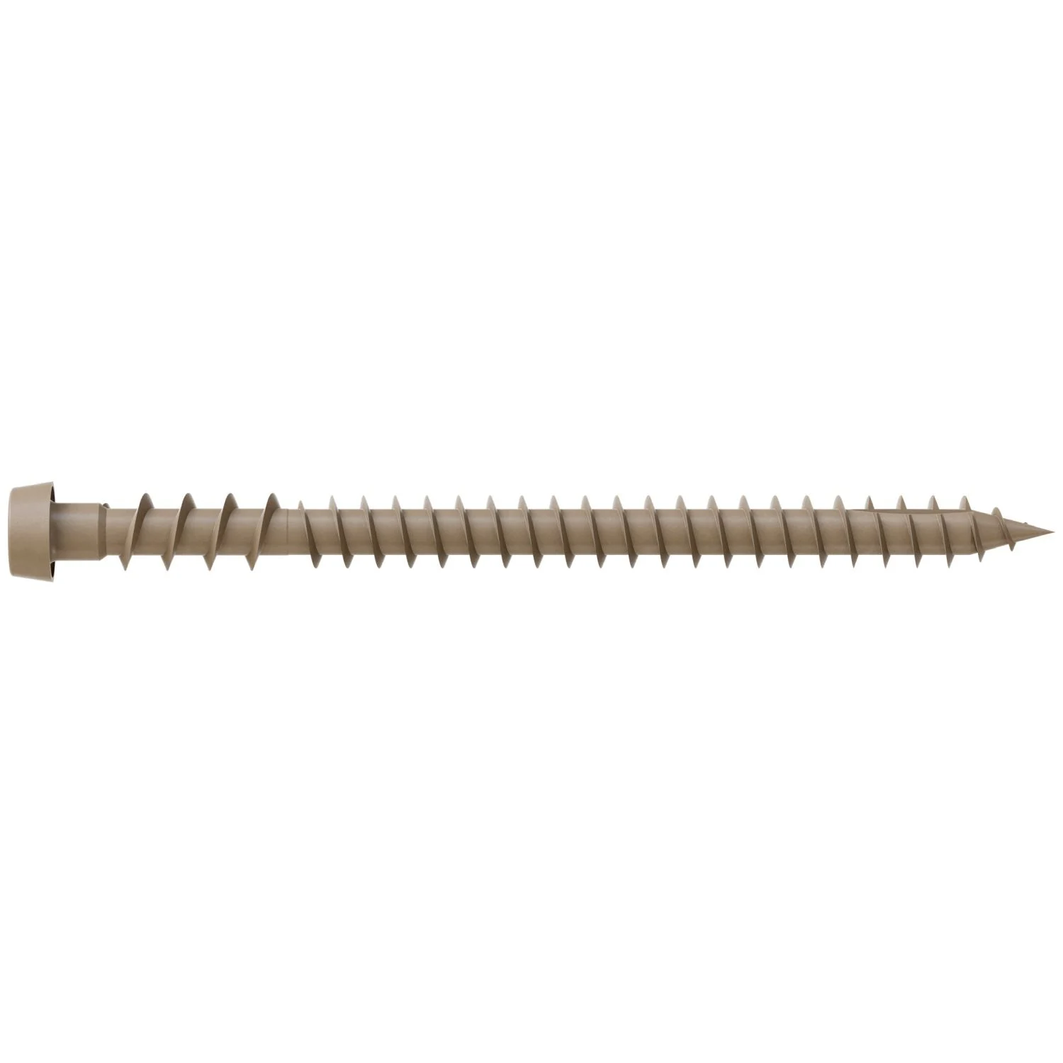 Simpson Strong-Tie Deck-Drive DCU COMPOSITE Screw, Collated), #10 x 2-3/4-in. Quik Guard Tan, 1000-Pack (DCU234STN)