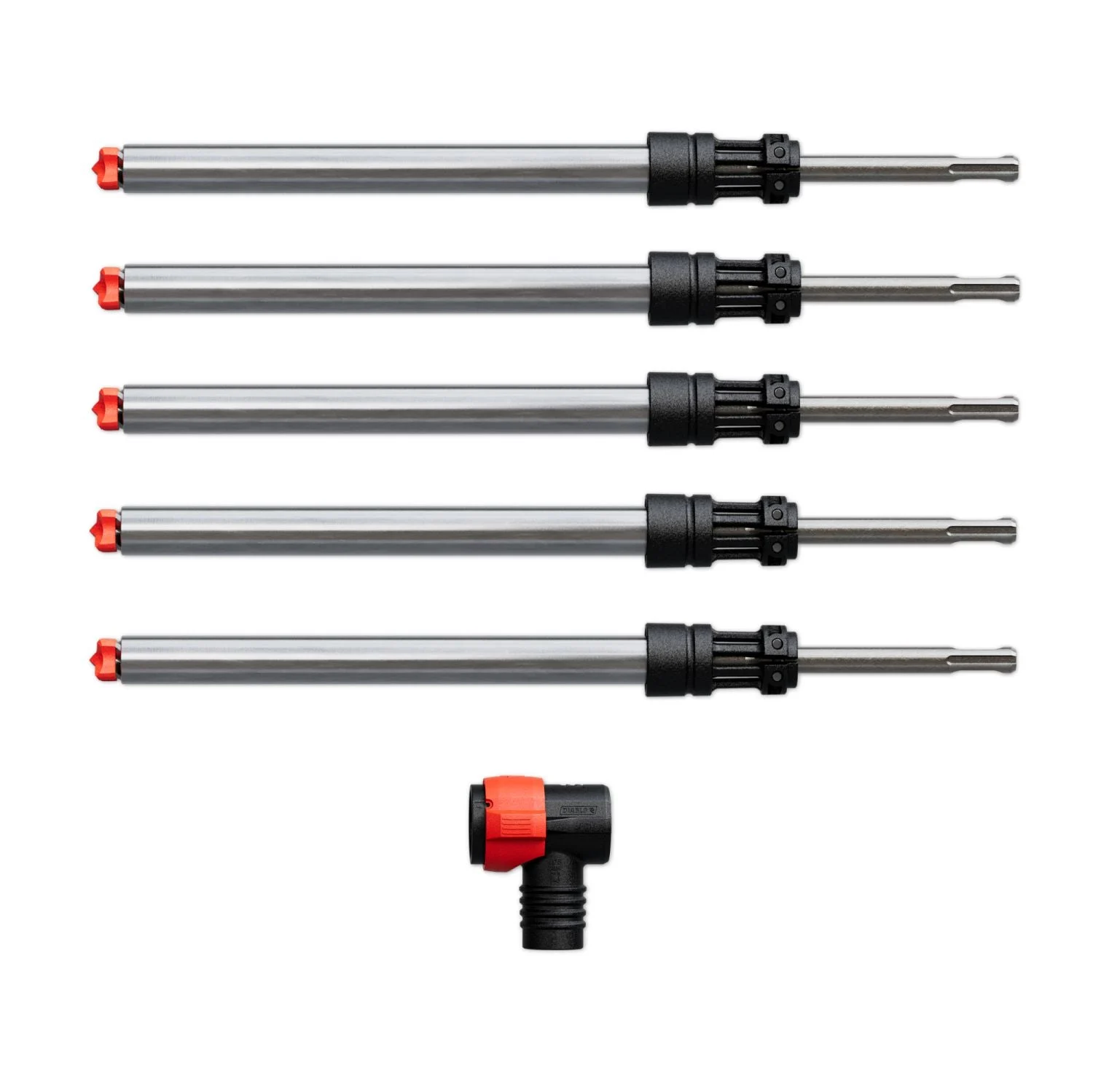 Diablo DMAPLA4560-S6 3/4-in. x 8-in. x 14-in. AMPED Rebar Demon SDS-Plus 4-Cutter Full Carbide Head Dust Extraction Hammer Drill Bit, 5-Pack