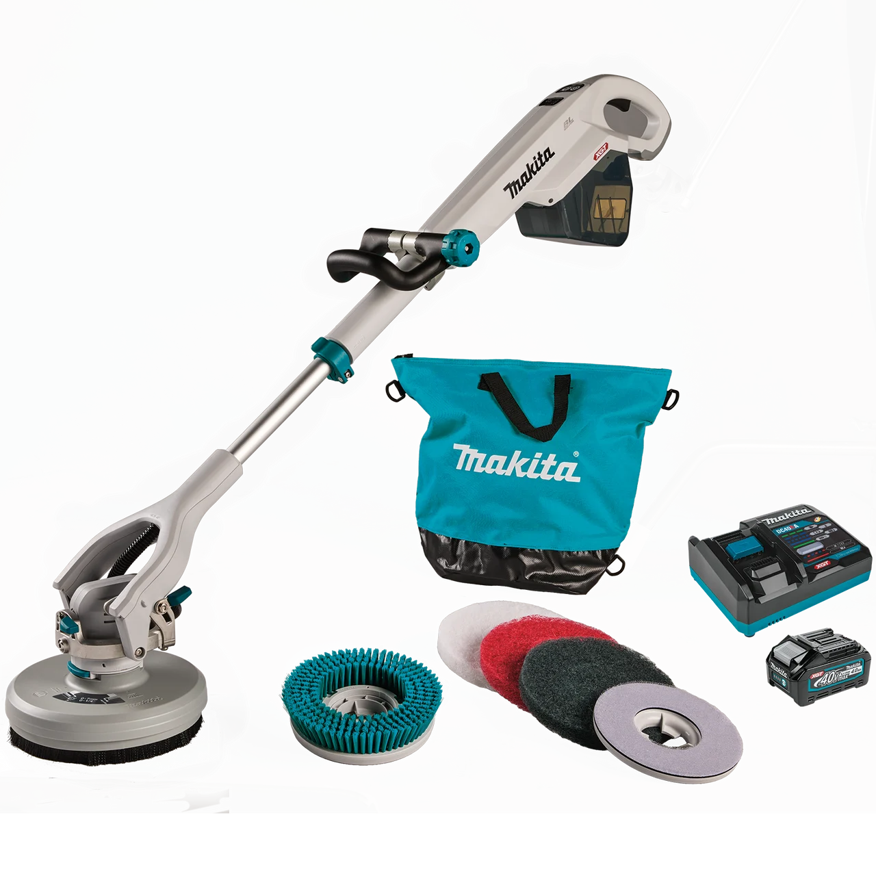 40V max XGT® Brushless Cordless Telescoping 8" Polisher / Scrubber Kit, (4.0Ah)