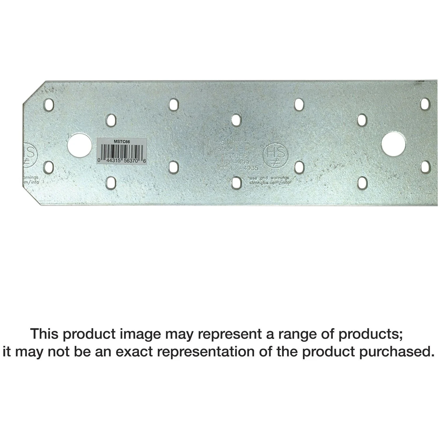 Simpson Strong-Tie MSTC66 MSTC 65-3/4-in. 14-Gauge Galvanized Medium Strap
