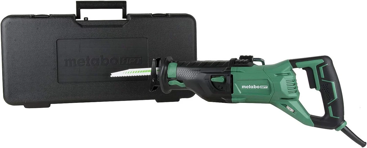Reciprocating Saw, Corded | 11-Amp, Variable Speed, Orbital Function Switch , Bevel Gear Drive System, Adjustable Pivot Foot |