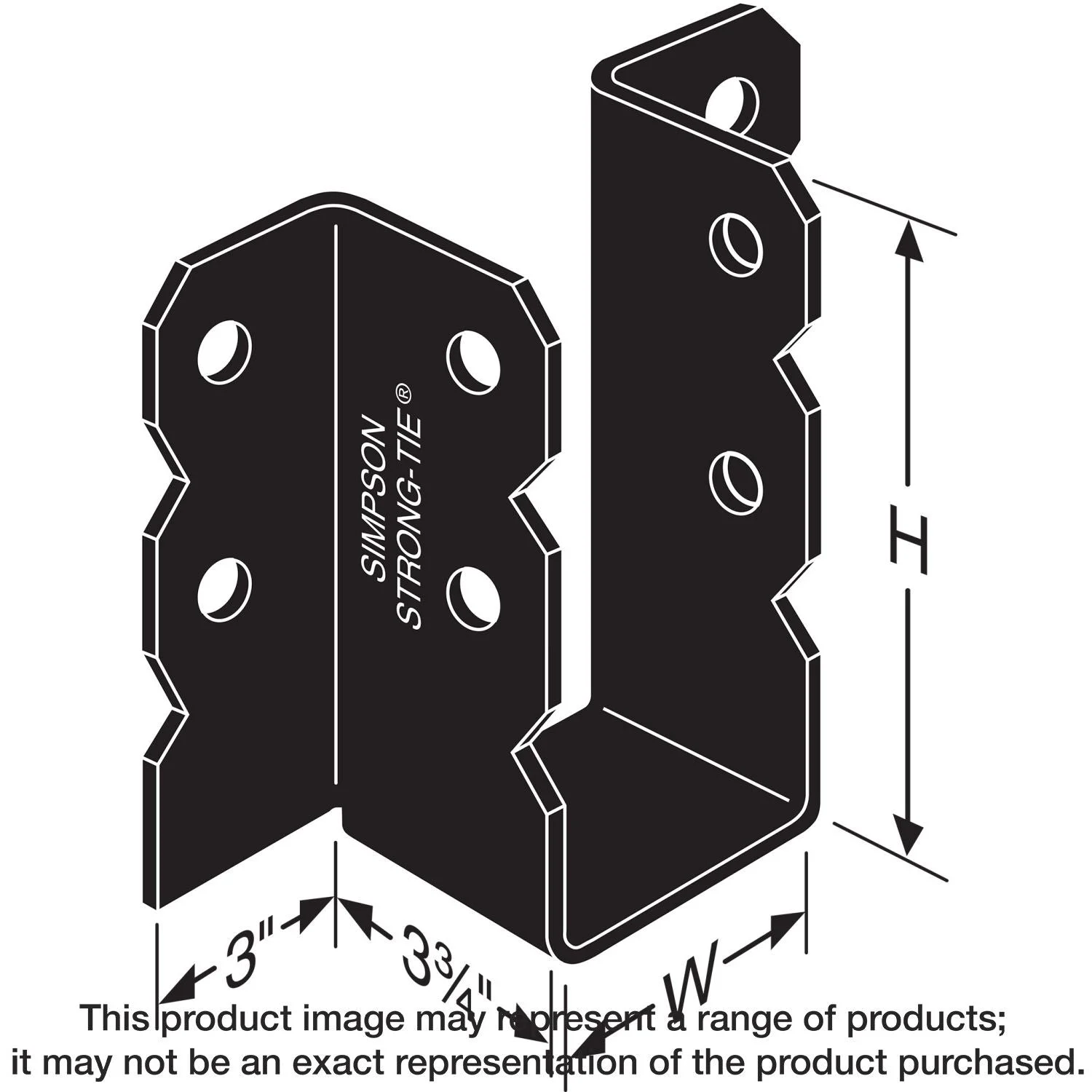 Simpson Strong-Tie OU410 OU Black Powder-Coated Ornamental Joist Hanger for 4x10