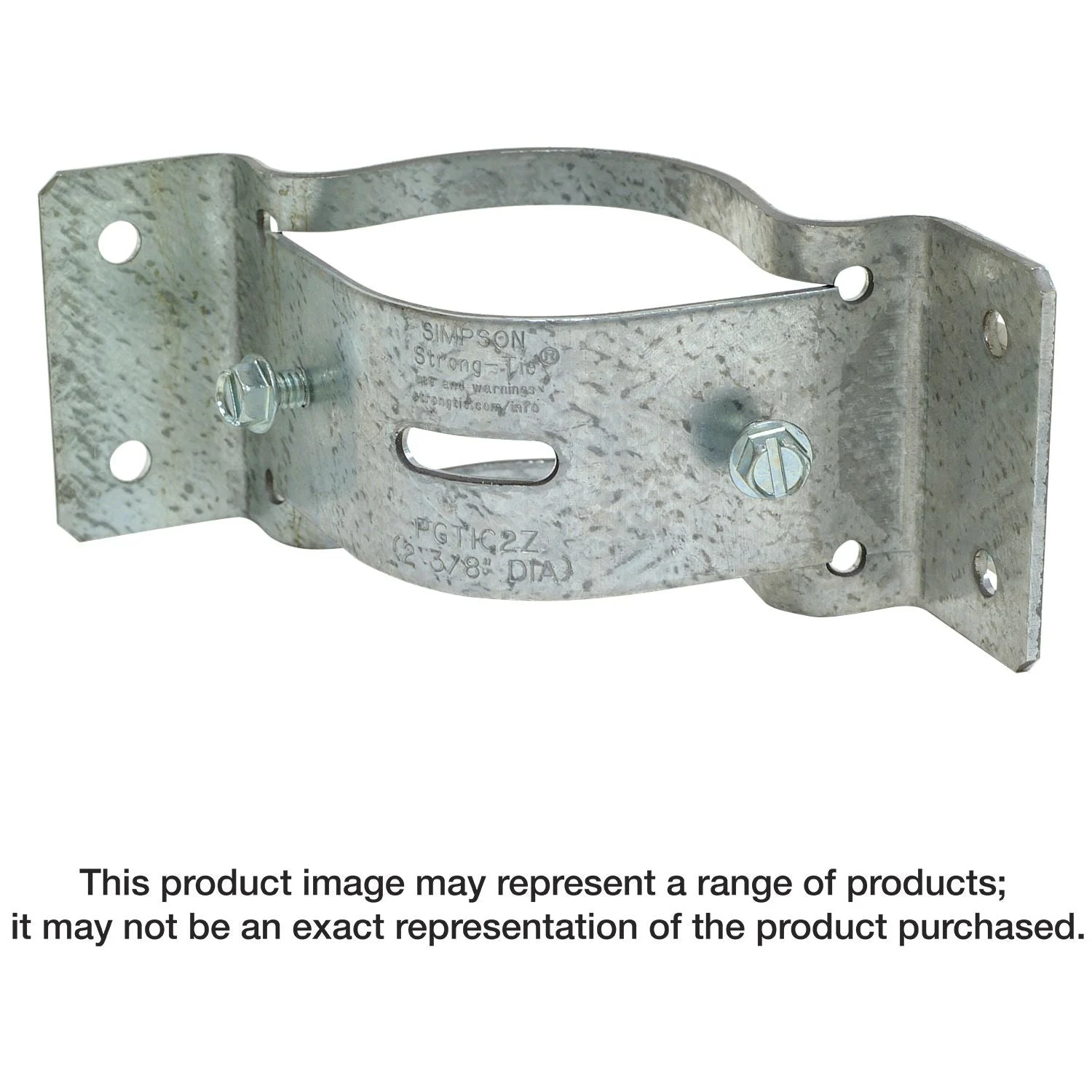 Simpson Strong-Tie PGTIC2Z-R PGTIC ZMAX Galvanized Inside-Corner Pipe Grip Tie for 2-in. Pipe