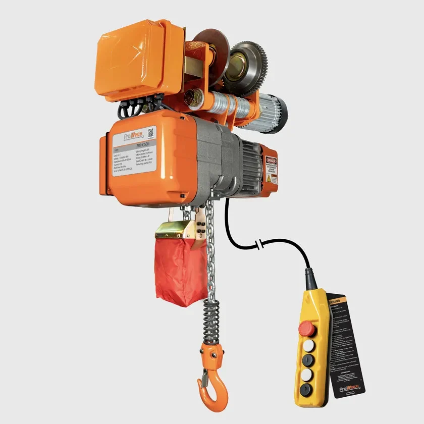 1/2 ton 1100 lb 220~240V 1 Speed Electric Chain Hoist Power Trolley 20 ft. G80 Chain H2 Duty PWHC500i-220V