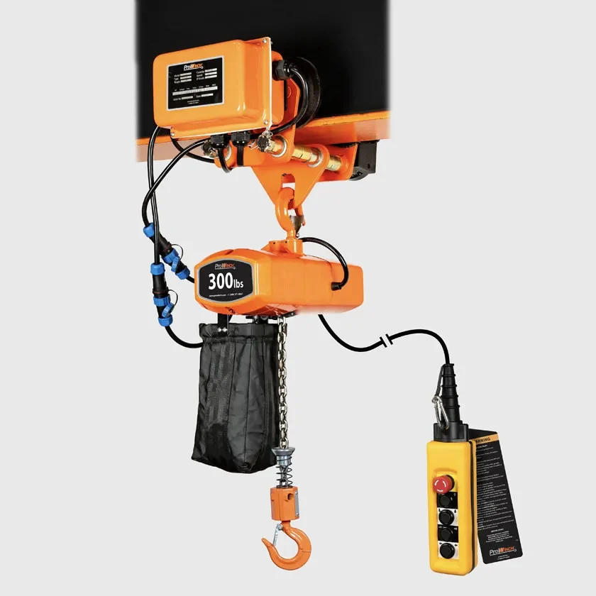 300 lb 110~120V 1 Speed Mini Electric Chain Hoist Power Trolley 15 ft. Chain H3 Duty PWJTHT300