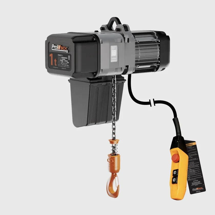 1 ton Electric Chain Hoist 2 Speed 208~240V / 440~480V 3ø 60HZ 20ft G100 Nickel Duty H4/M5 PWRXF1-H4-2S-2.4