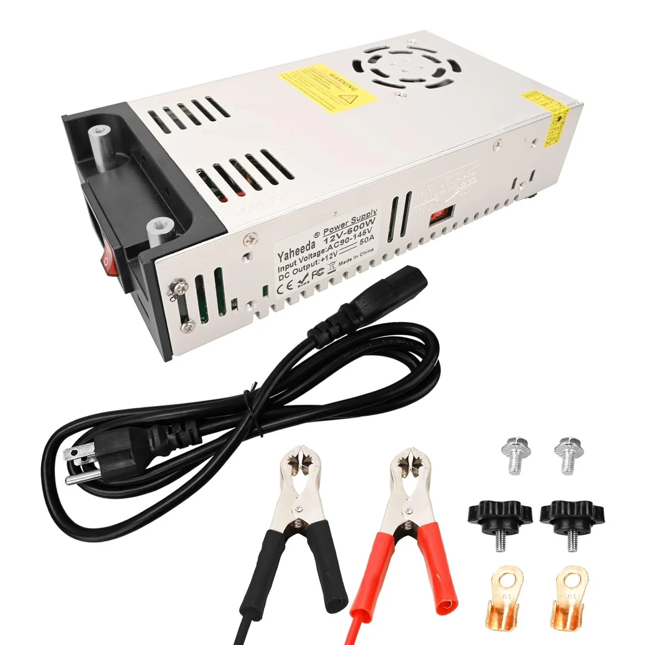 Converter, 110V AC to 12V DC Converter Power Supply 12V 600W 50A DC Switch Transformer for RV,Pump,LED Strip, LCD Monitor