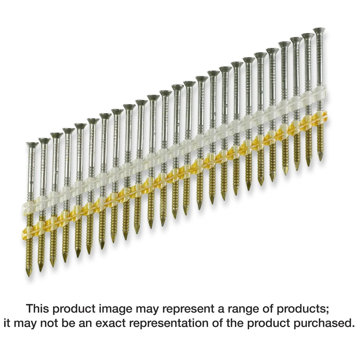Simpson Strong-Tie S11A237KJT 20–22° Plastic Strip, Casing Head, Ring-Shank Nail, 2-3/8-in. x 11 ga. Tan, 1000-Pack