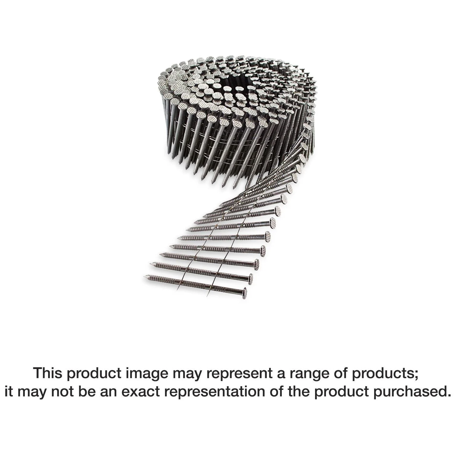 Simpson Strong-Tie S11A300PNJ 15° Wire Coil, Full Round Head, Ring-Shank Decking/Framing Nail, 3-in. x 0.12-in. Type 304, 1800-Pack