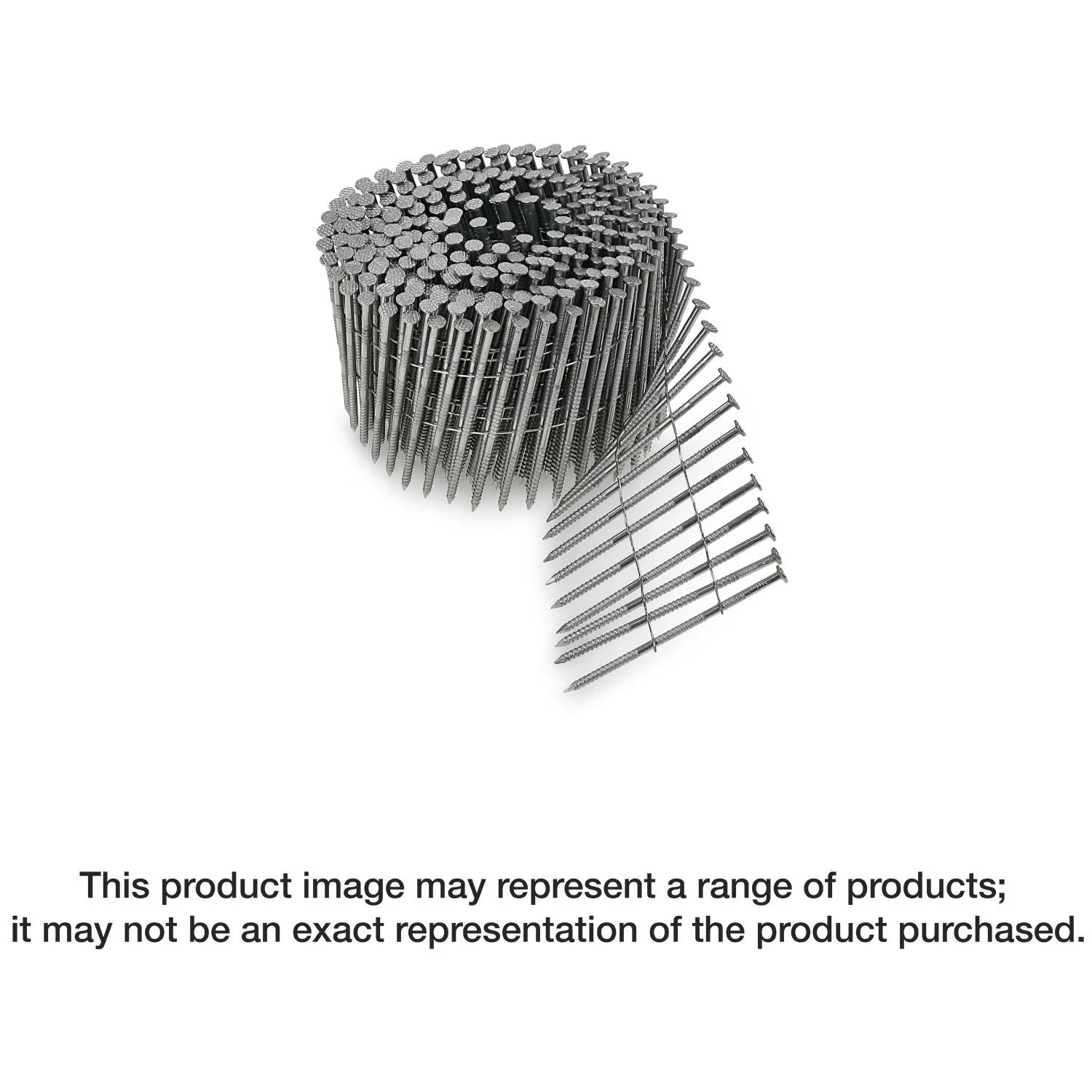 Simpson Strong-Tie S13A150SNC 15° Wire Coil, Full Round Head, Ring-Shank Siding Nail, 1-1/2-in. Type 304, 3600-Pack