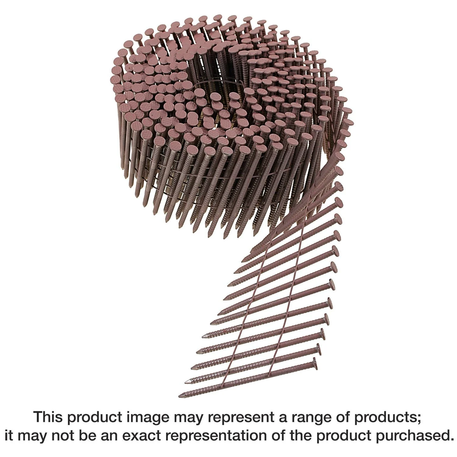 Simpson Strong-Tie S13A200CWH 15° Wire Coil, Painted Full Round Head, Ring-Shank Nail, 2-in. x .092-in. Type 304, White, 3600-Pack