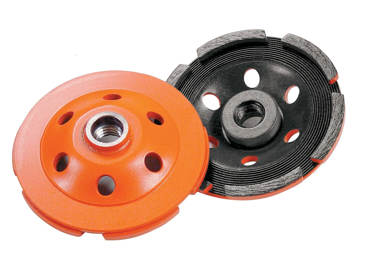 Heavy Duty Orange Segmented Cup Grinders - S5H - 5" x 5/8-11